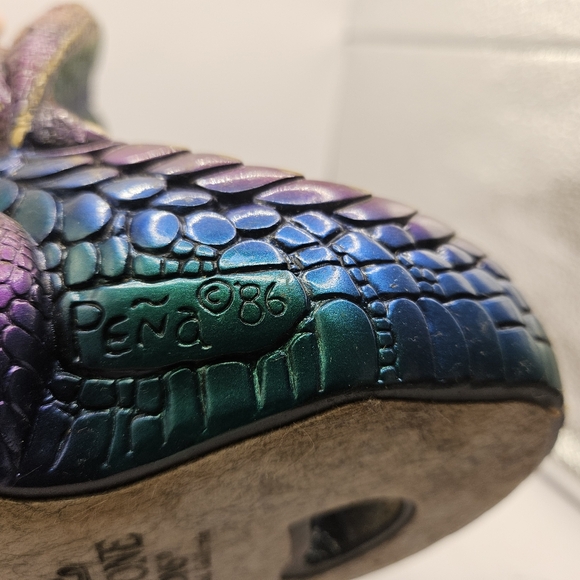 Rare Retired Windstone Editions Male Dragon Peña W/tags No Box 9" Used Condition - Picture 11 of 14